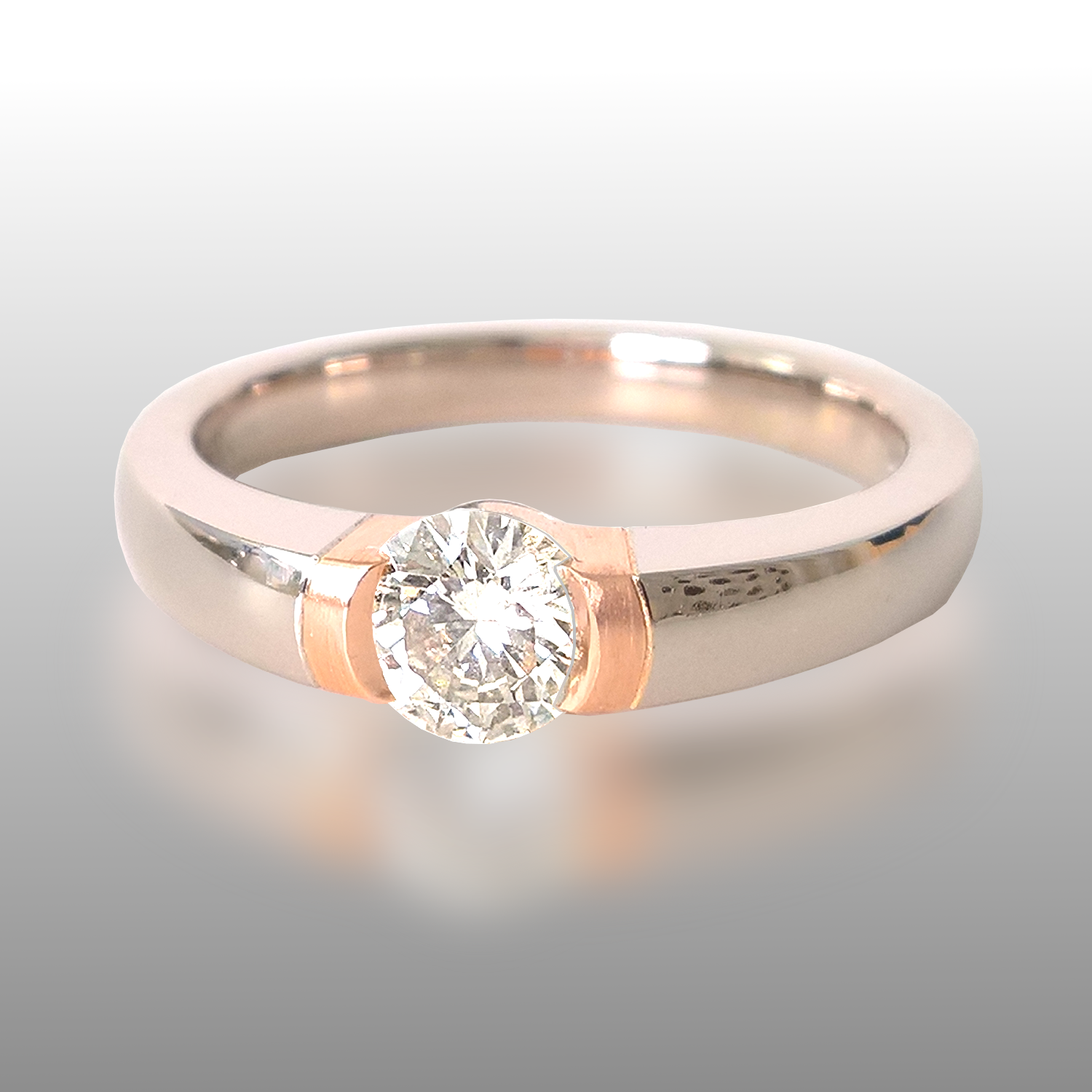 Rose gold store platinum ring